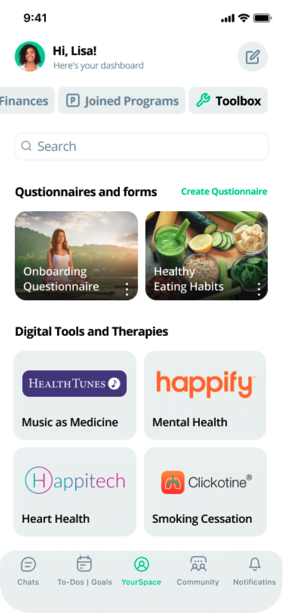 digital health coaching tools and therapies