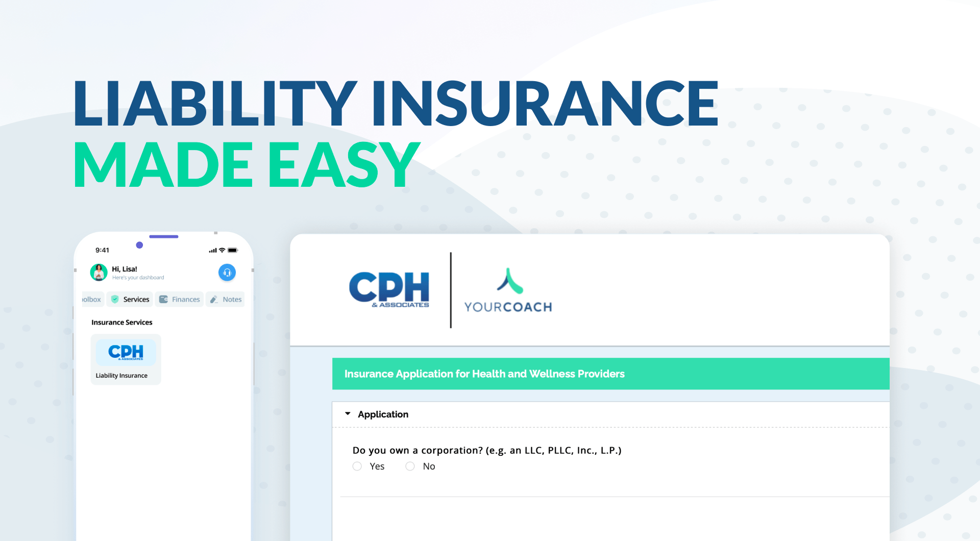 YourCoach Offers Liability Insurance for Coaches via CPH Insurance & Associates Right Within the Platform